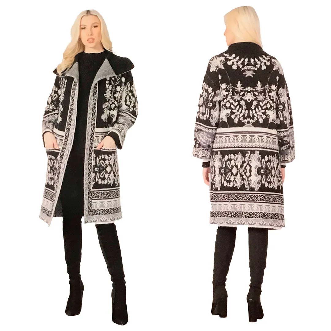 Sweater Coats, White Black