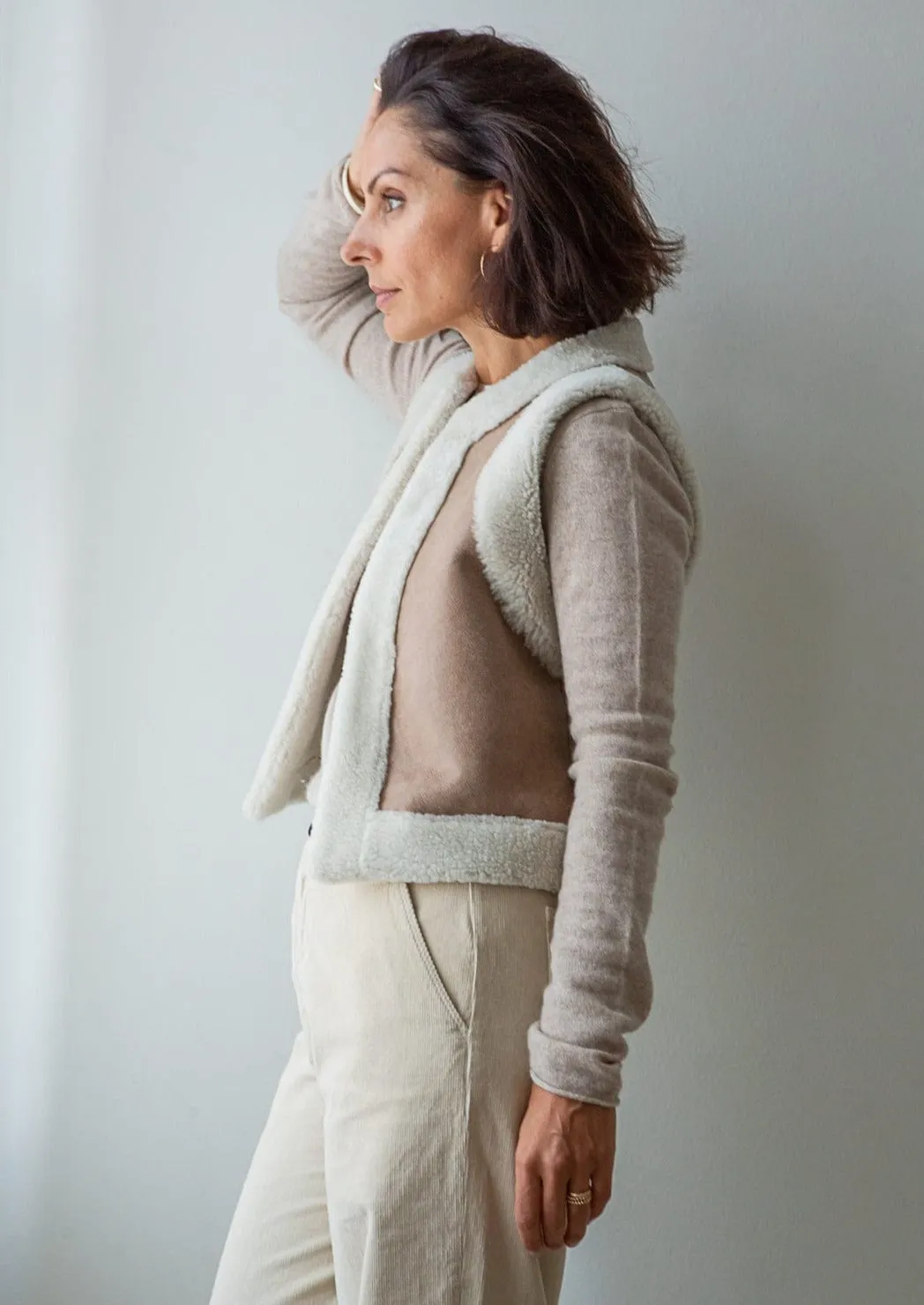 Trimmed Shearling Gilet