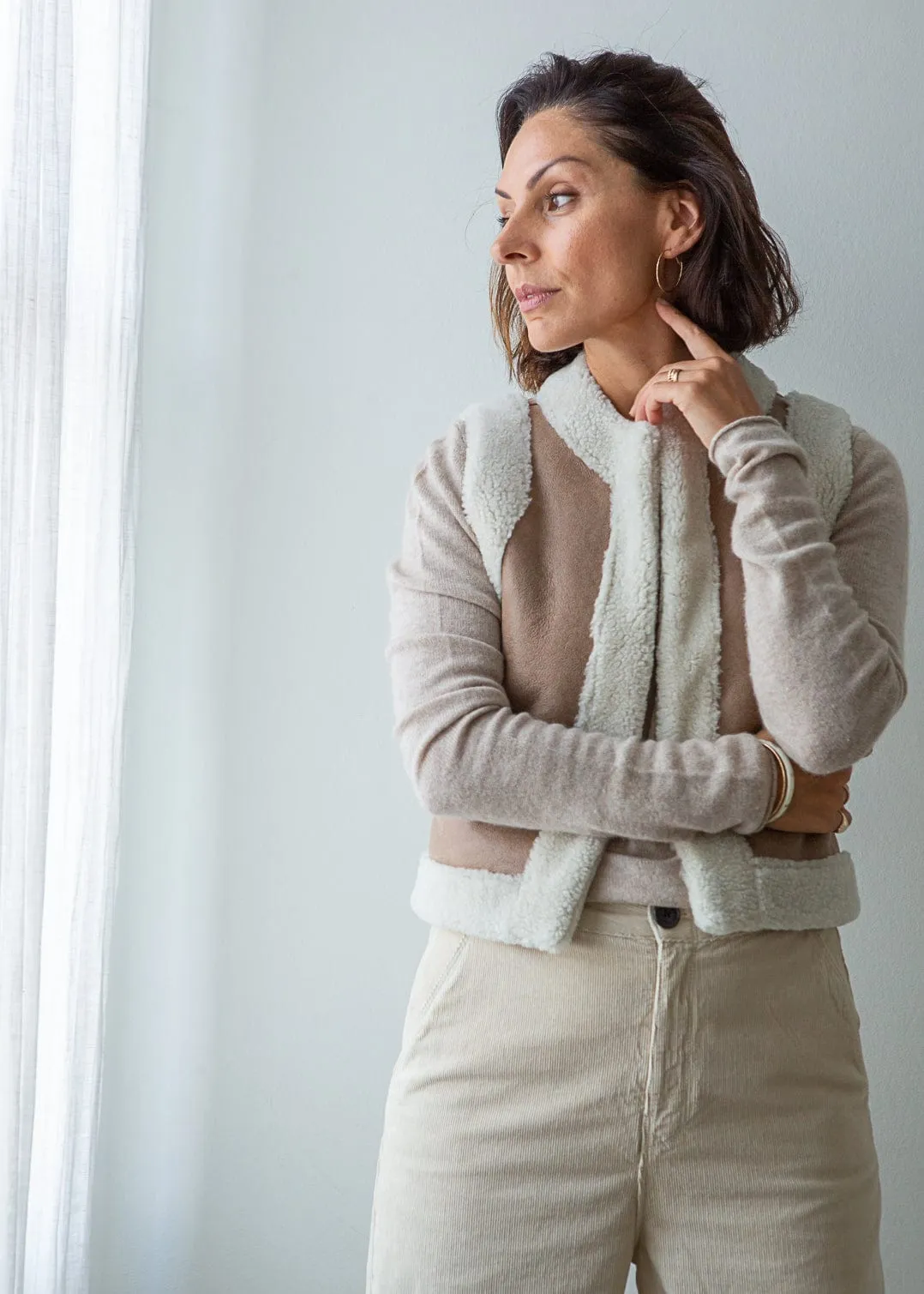 Trimmed Shearling Gilet