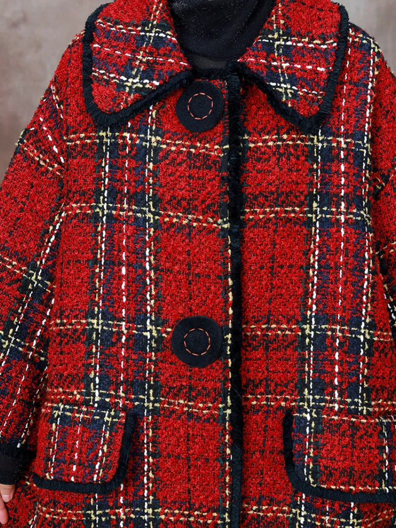 Women's  Bold and Beautiful Winter Plaid Coat