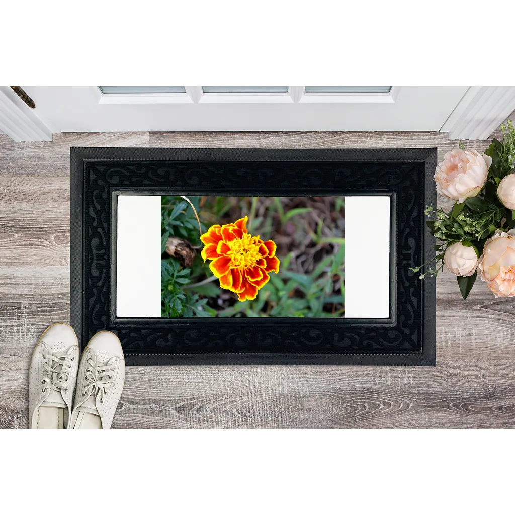 Yellow Red Flower Sublimation Heavy Duty Door Mat