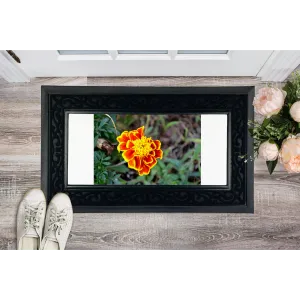 Yellow Red Flower Sublimation Heavy Duty Door Mat